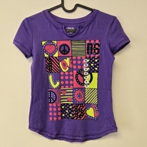 BCG Peace Love T-shirt Purple M (8 - 10)